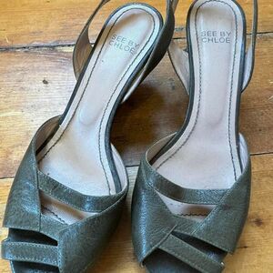 See By Chloe Olive Green Sandals